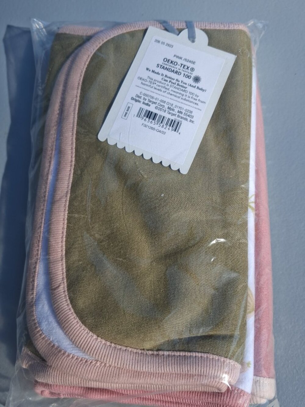 Cloud Island™ Baby 4pk Prairie Floral Burp Cloth - Pink